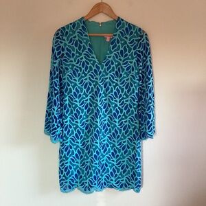 Lilly Pulitzer Devina Brewster Blue Light Flora Lace Shift Dress Sz 6 $298